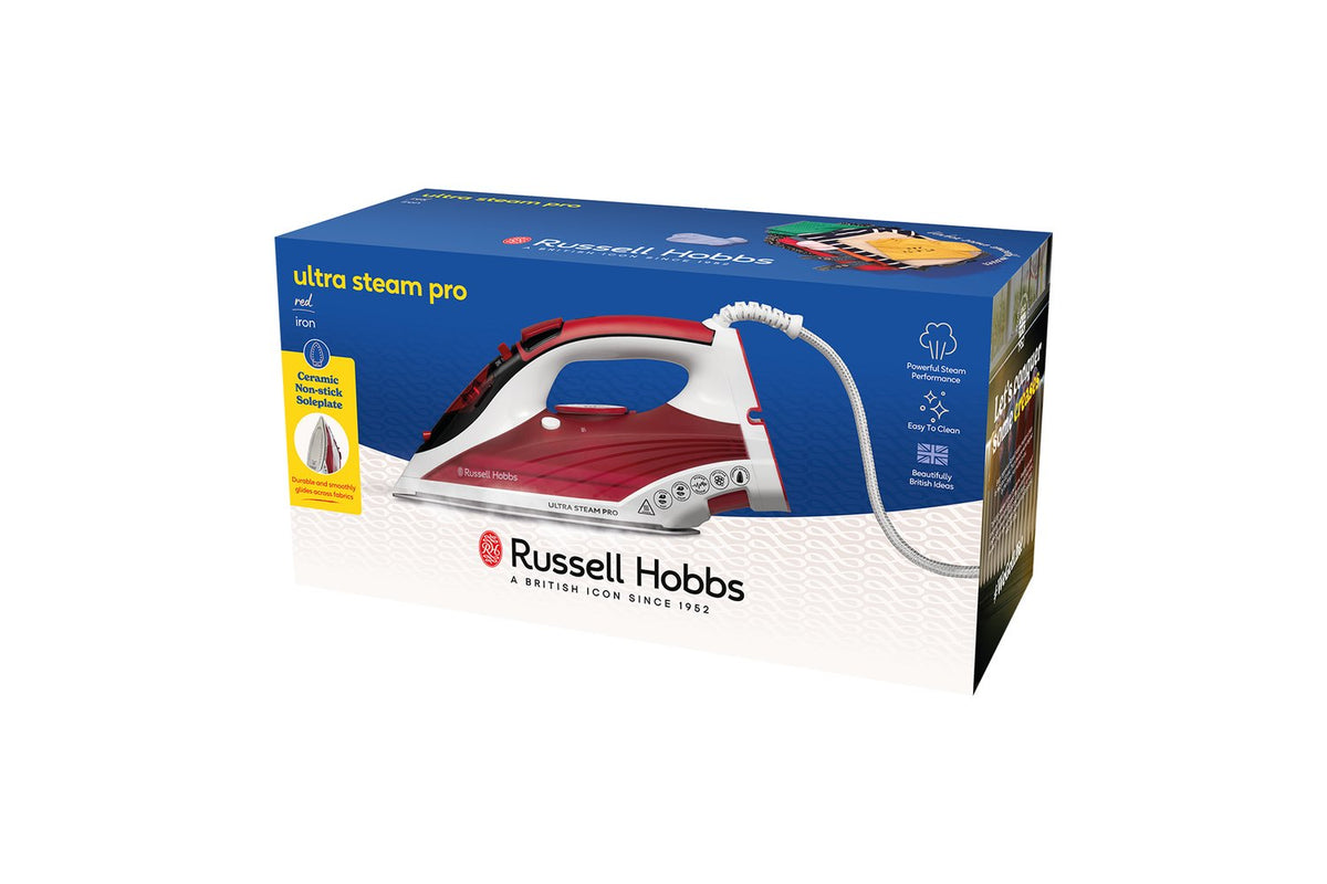 Russell Hobbs 2600W Ultra Steam Pro Iron | 23990 | Red-7