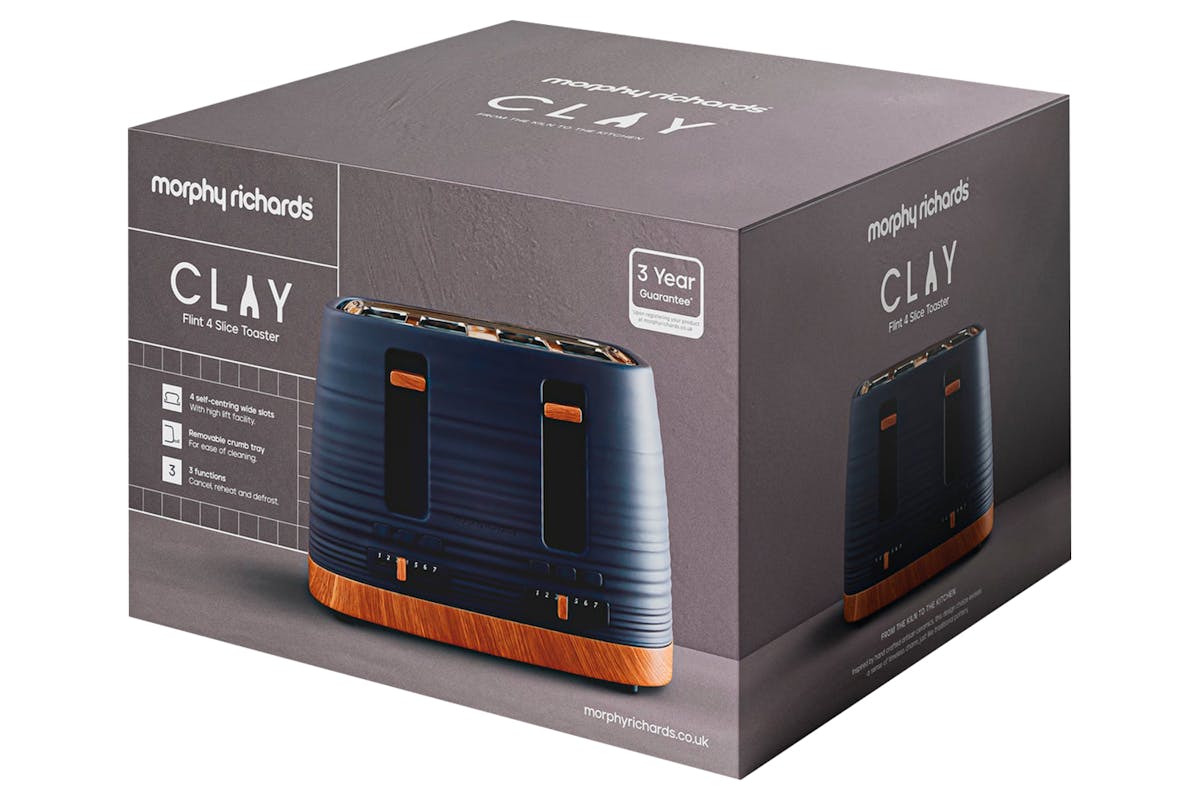 Morphy Richards Clay 4 Slice Toaster | 243101 | Grey-17