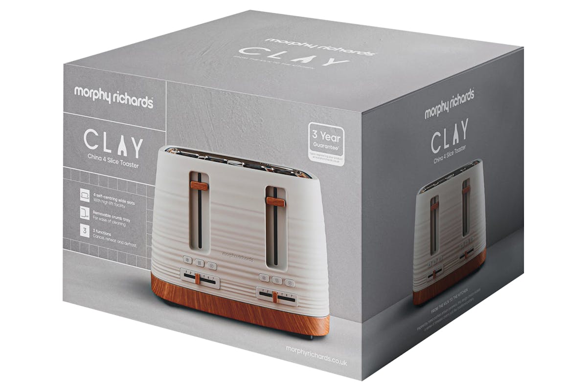 Morphy Richards Clay 4 Slice Toaster | 243102 | White-9