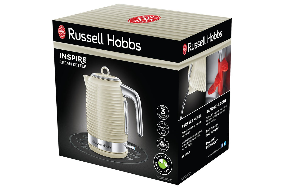 Russell Hobbs 1.7L Inspire Electric Kettle | 24364 | Cream-8