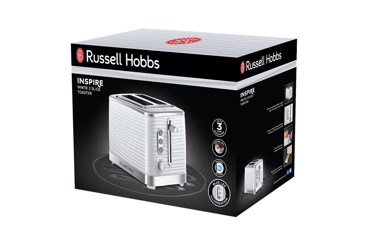 Russell Hobbs Inspire 2 Slice Toaster | 24370 | White-9