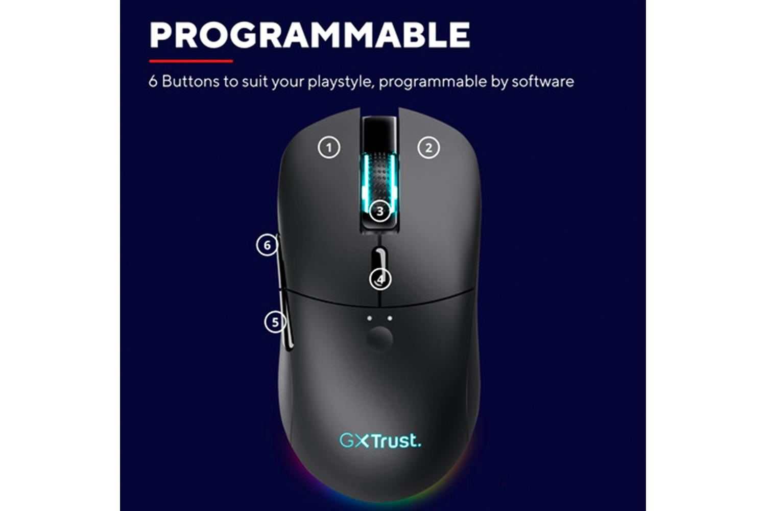 Trust GXT 980 Redex Rechargeable Wireless Gaming Mouse | Black-4