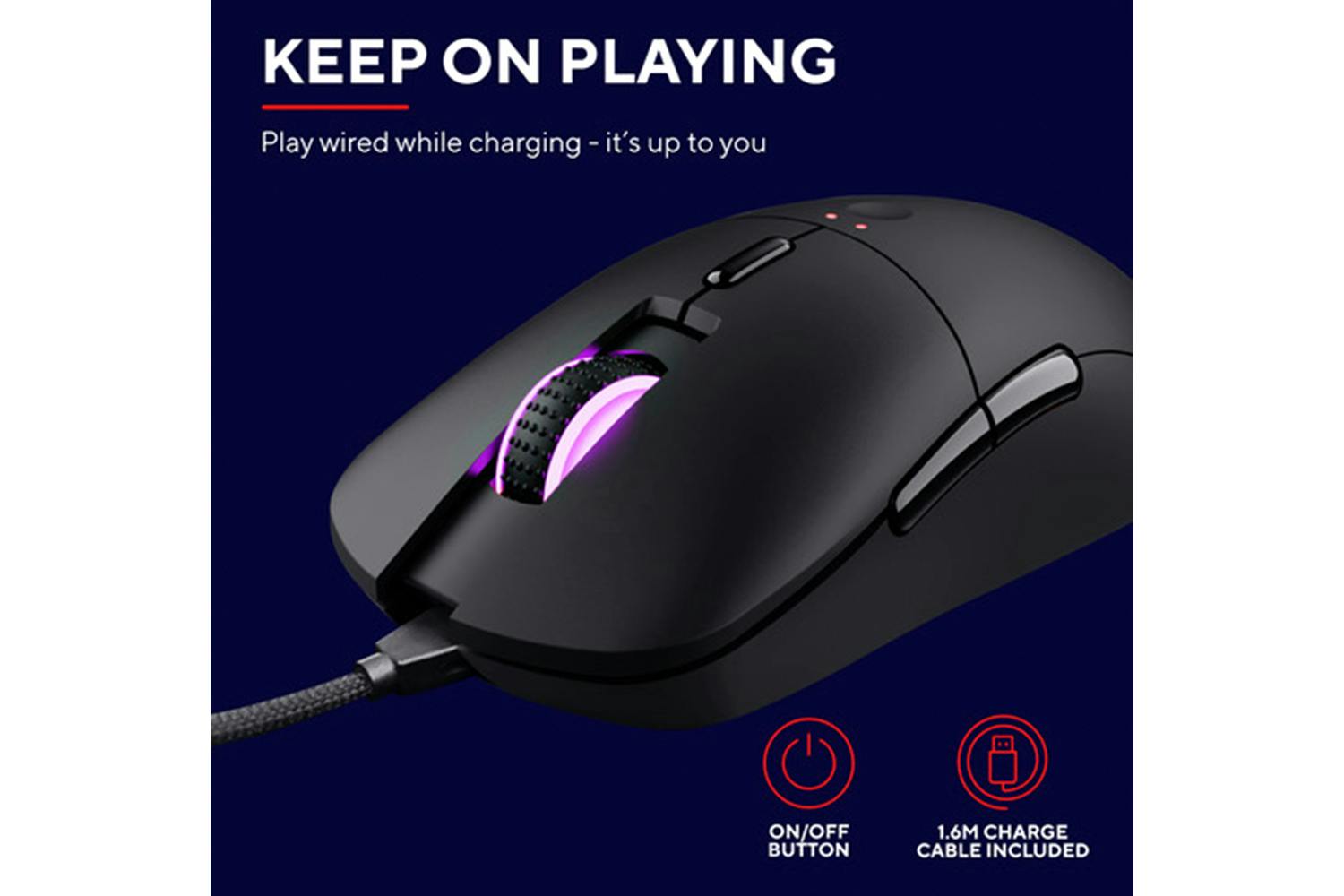 Trust GXT 980 Redex Rechargeable Wireless Gaming Mouse | Black-5
