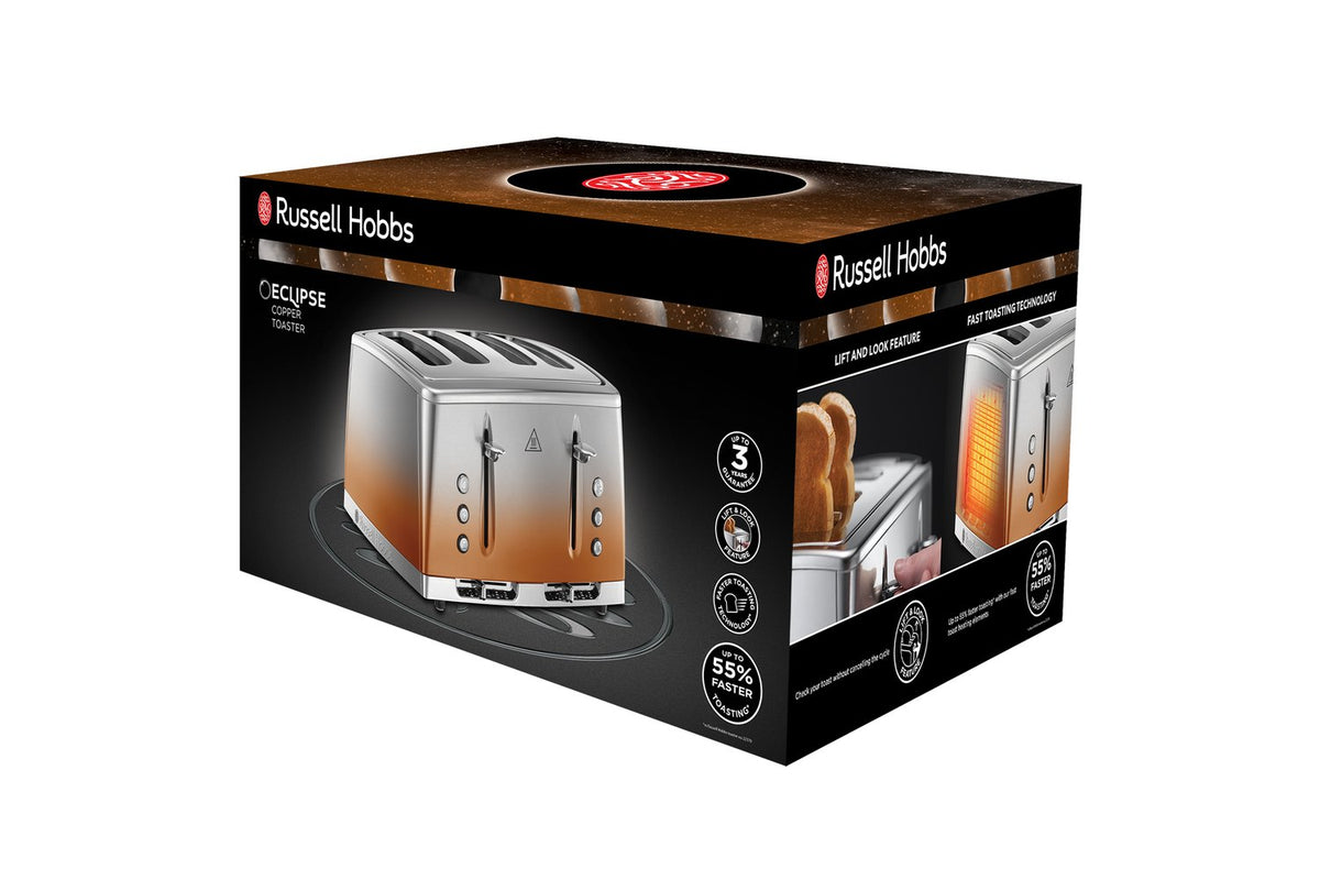 Russell Hobbs Eclipse 4 Slice Toaster | 25143 | Copper Sunset-8