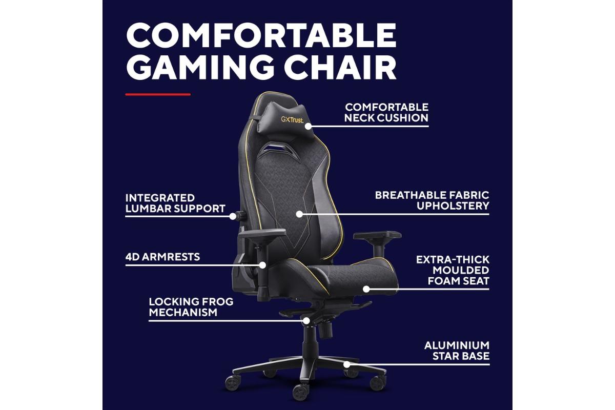 Trust GXT721 Ruya Pro Chair | Gaming Chair | PU Leather & Fabric-7