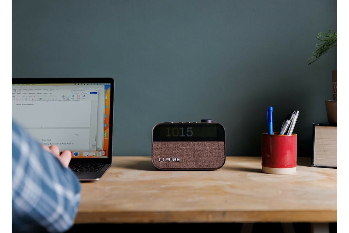 Pure Moment Alarm Clock Radio with Bluetooth | Brown/Black-2