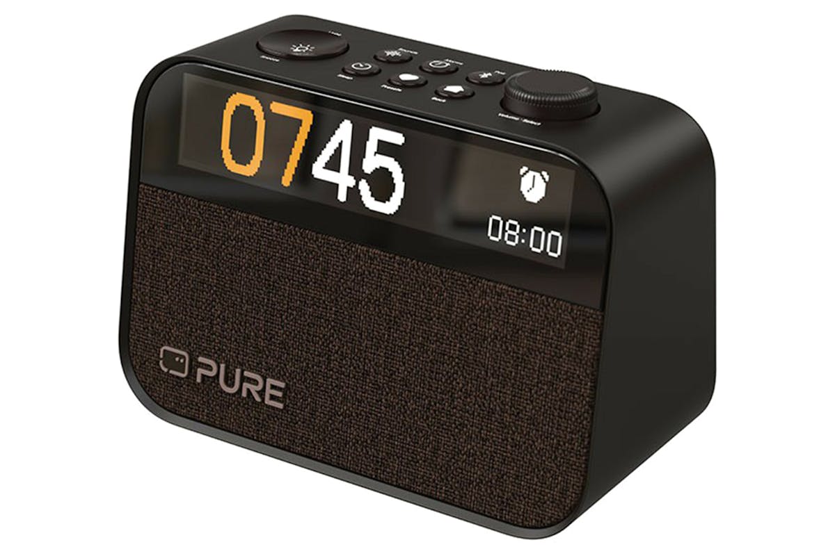Pure Moment Alarm Clock Radio with Bluetooth | Brown/Black-3