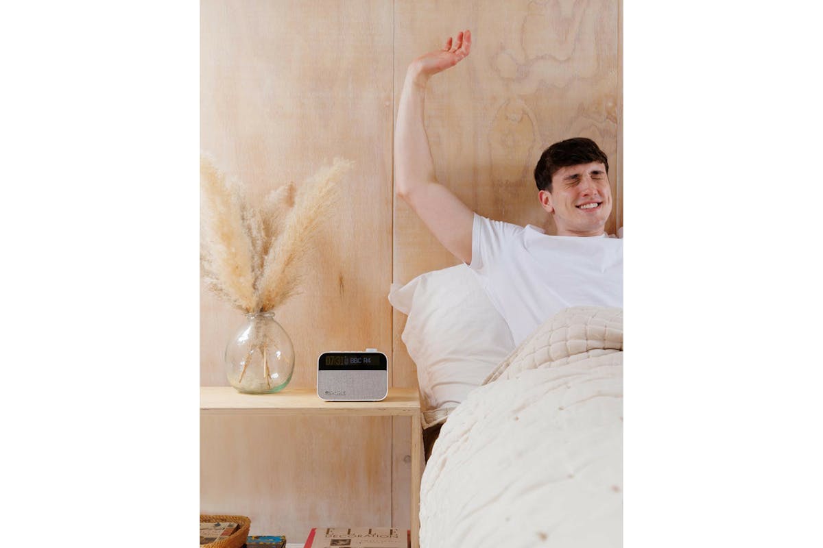 Pure Moment Charge Clock Radio with Wireless Charging | White-6