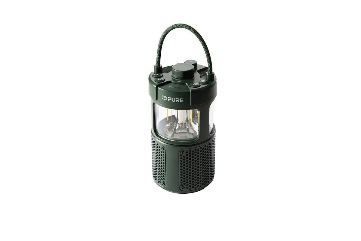 Pure Woodland Glow Bluetooth Speaker with Led Lamp | Green-4