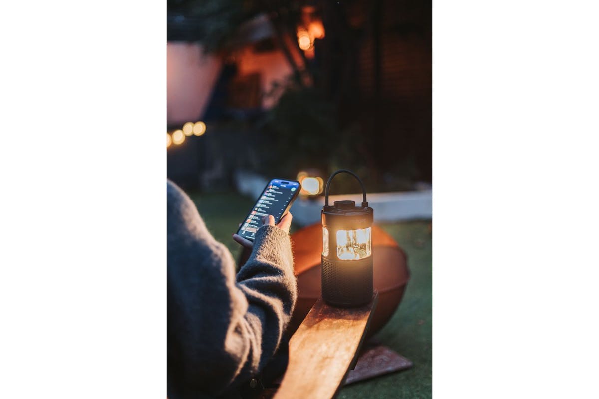 Pure Woodland Glow Bluetooth Speaker with Led Lamp | Green-9