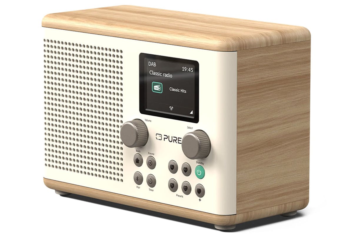 Pure Classic H4 Digital Radio | White/Oak-3