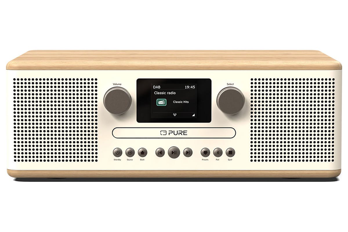 Pure Classic C-D6 CD Player and Digital Radio | White/Oak