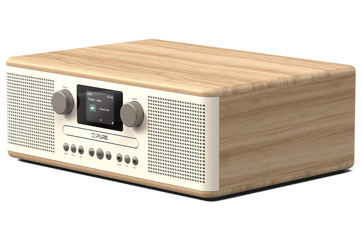 Pure Classic C-D6 CD Player and Digital Radio | White/Oak-3