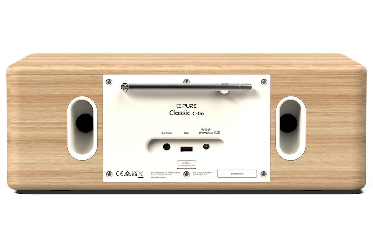Pure Classic C-D6 CD Player and Digital Radio | White/Oak-4