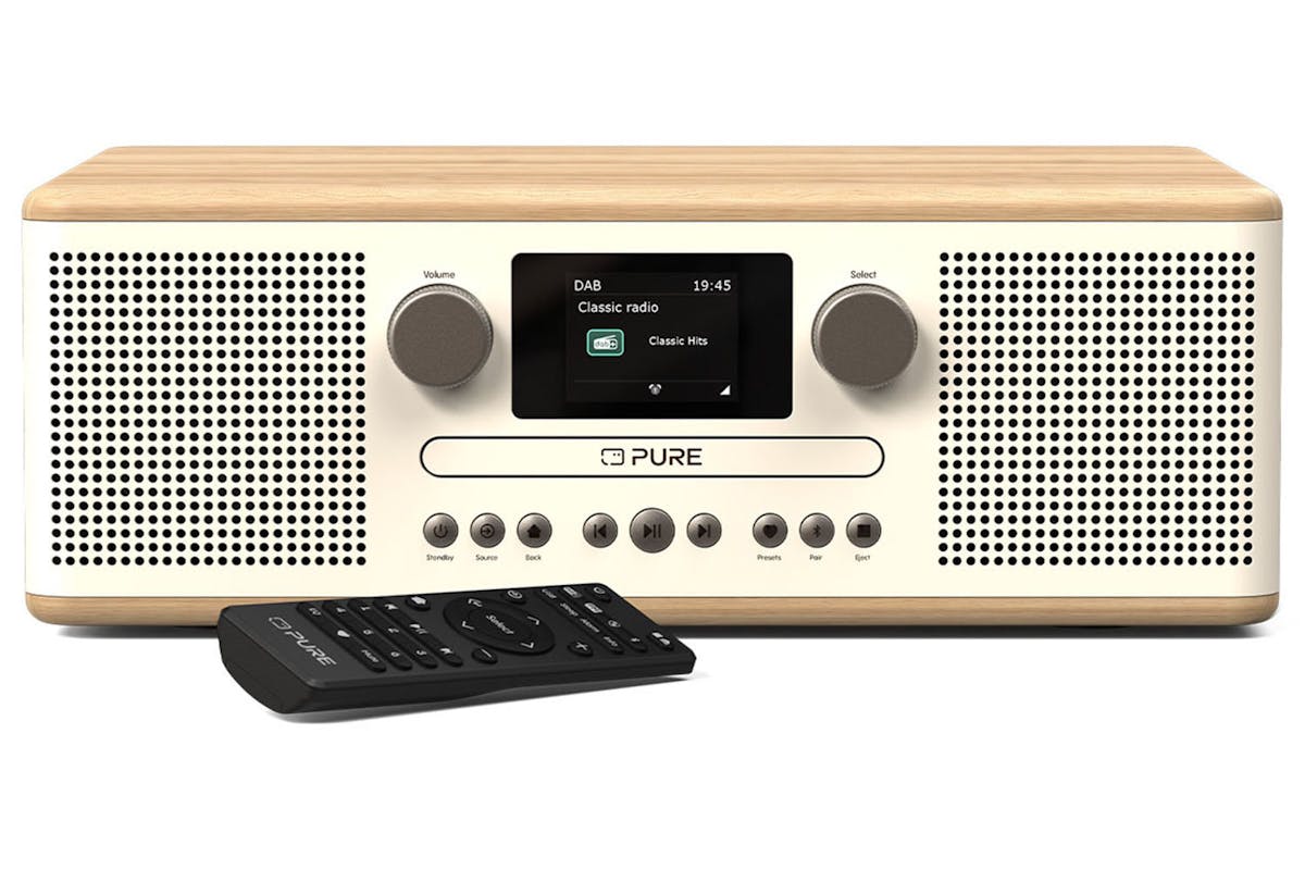 Pure Classic C-D6 CD Player and Digital Radio | White/Oak-5