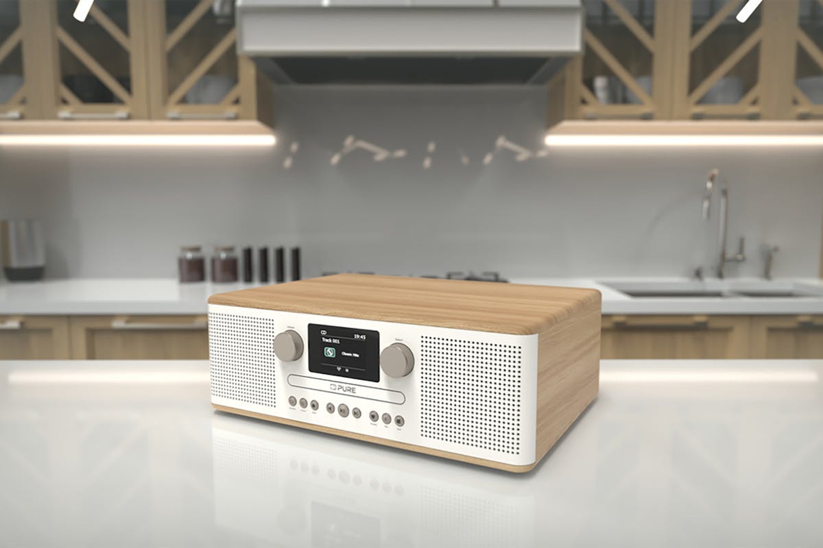 Pure Classic C-D6 CD Player and Digital Radio | White/Oak-7