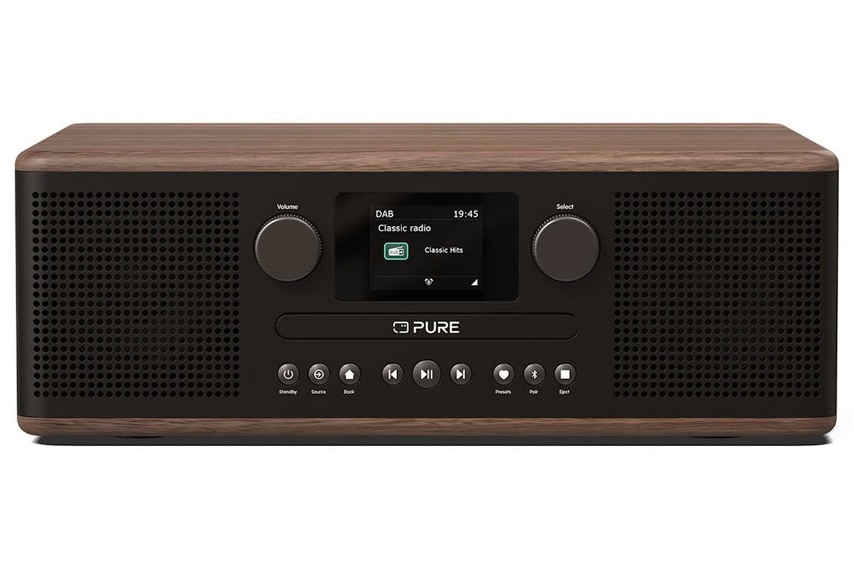 Pure Classic C-D6 CD Player and Digital Radio | Black/Walnut