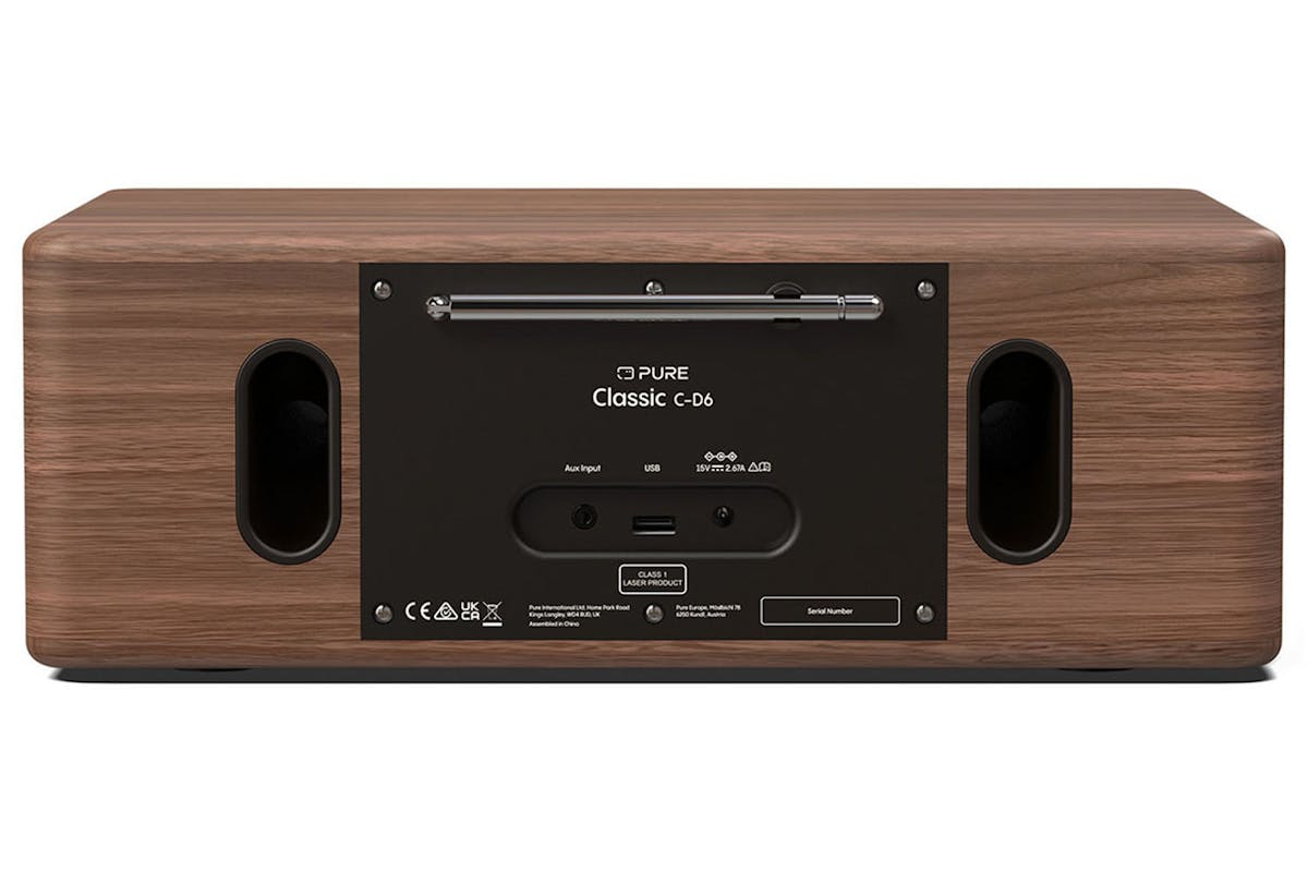 Pure Classic C-D6 CD Player and Digital Radio | Black/Walnut-4