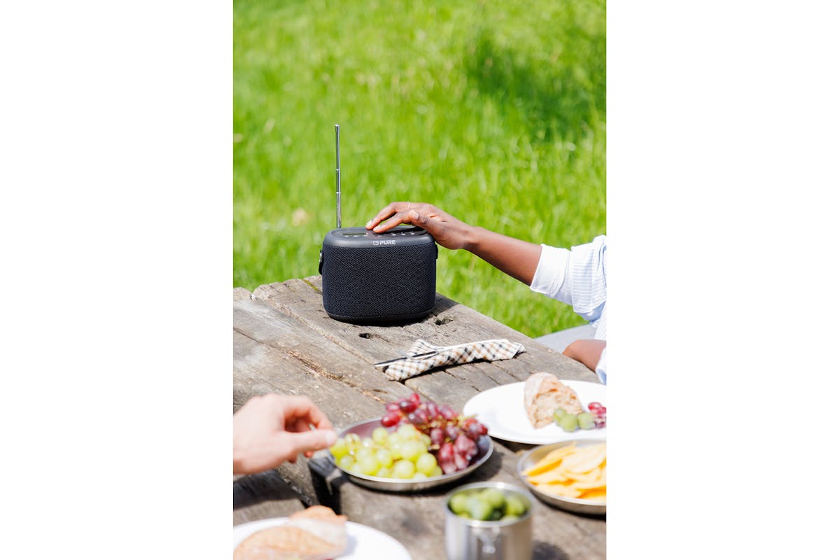 Pure Woodland Portable Bluetooth Speaker with Radio | Black-8