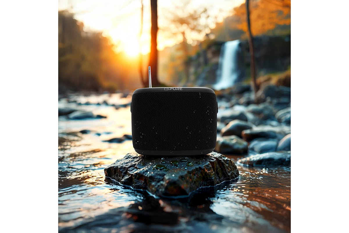 Pure Woodland Portable Bluetooth Speaker with Radio | Black-9
