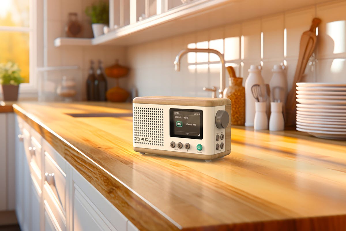 Pure Classic Mini Digital Radio | White/Oak-2