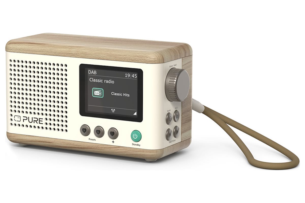 Pure Classic Mini Digital Radio | White/Oak-4