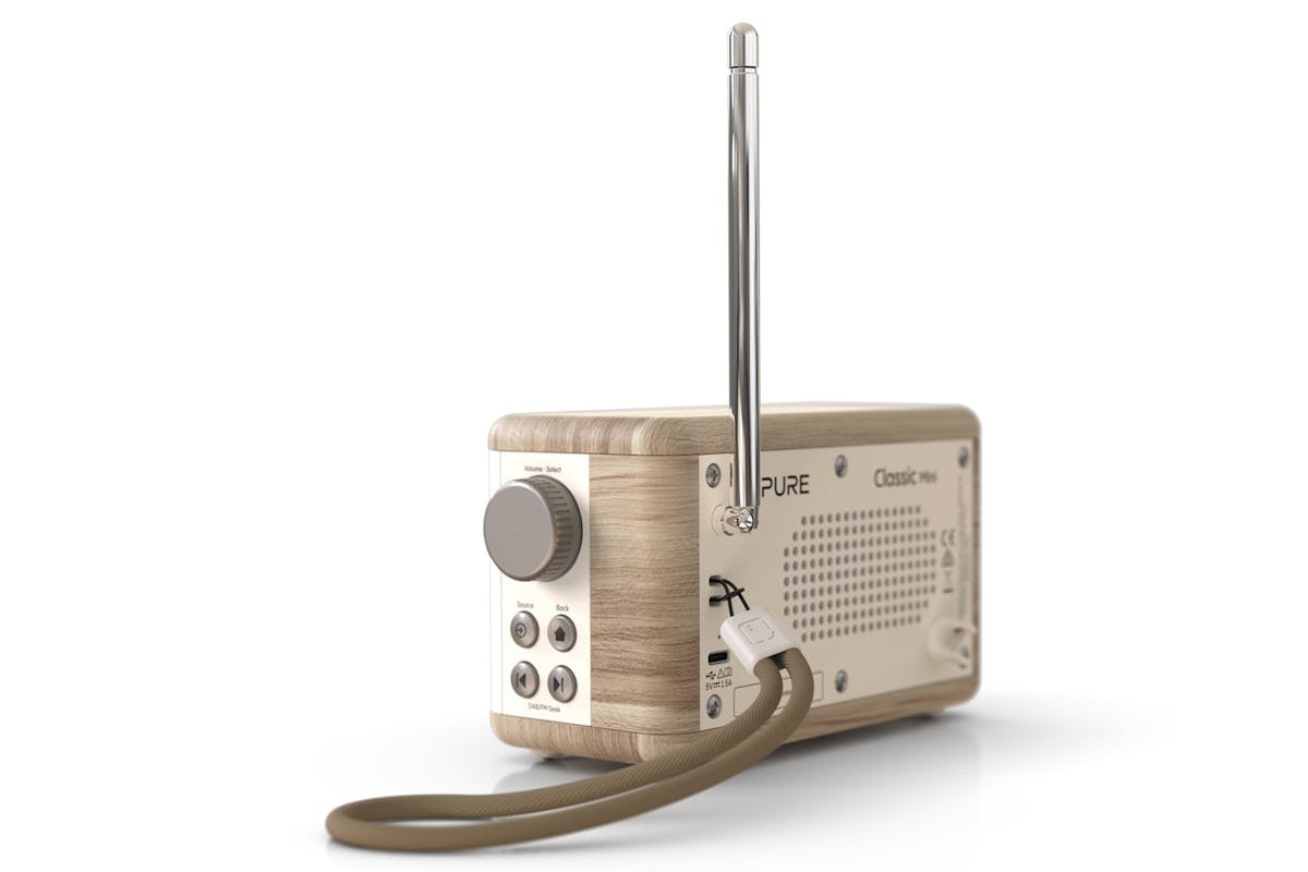 Pure Classic Mini Digital Radio | White/Oak-6
