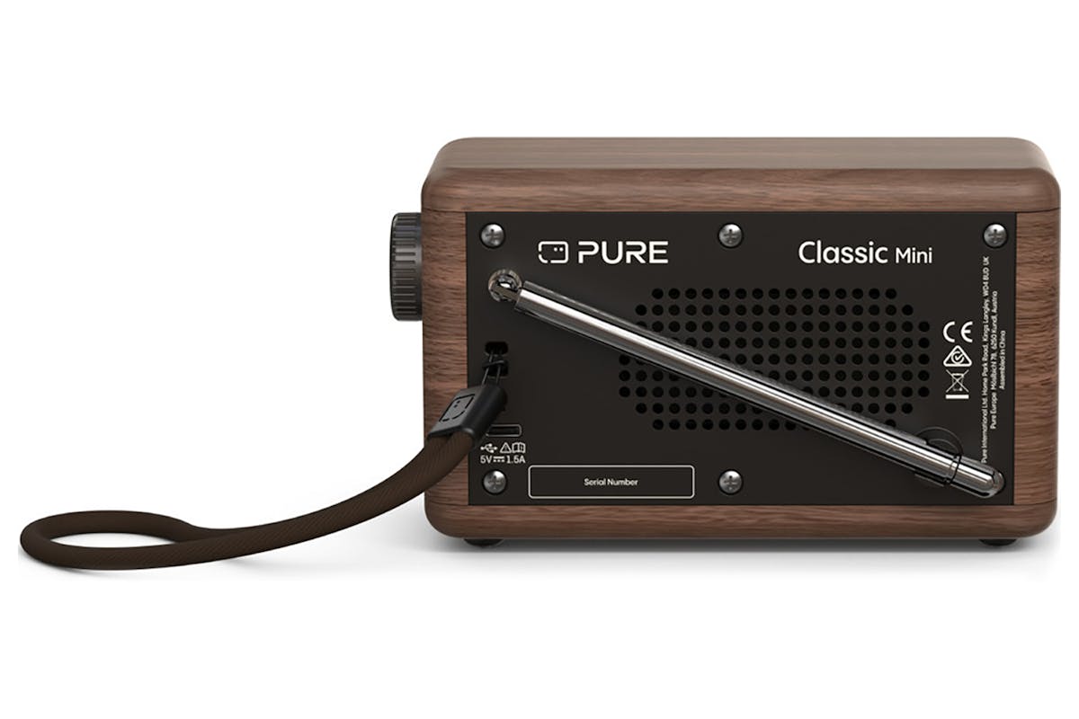 Pure Classic Mini Digital Radio | Black/Walnut-3