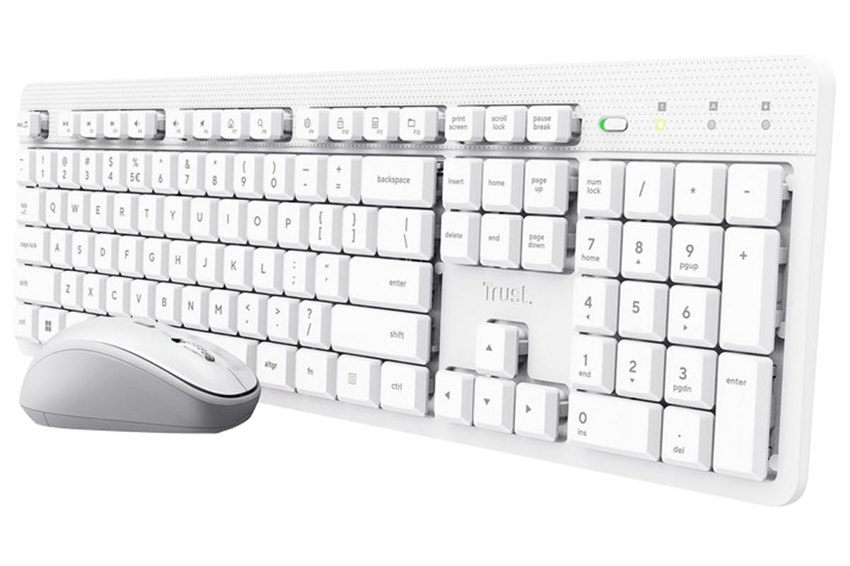 Trust Ody II Silent Wireless Keyboard & Mouse Set | White-2