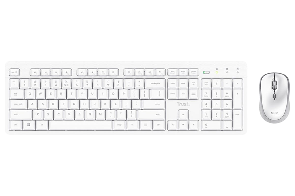 Trust Ody II Silent Wireless Keyboard & Mouse Set | White