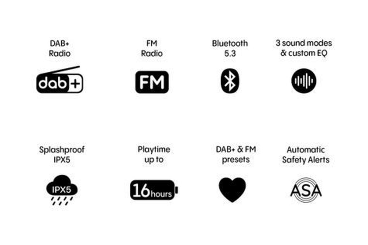Pure Bloom Portable DAB+ and FM Radio | 255786 | Sage-10