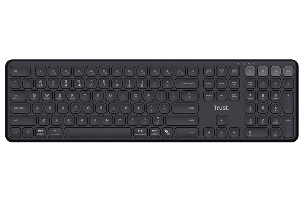 Trust Vaiya Multi-device Wireless Keyboard | Black