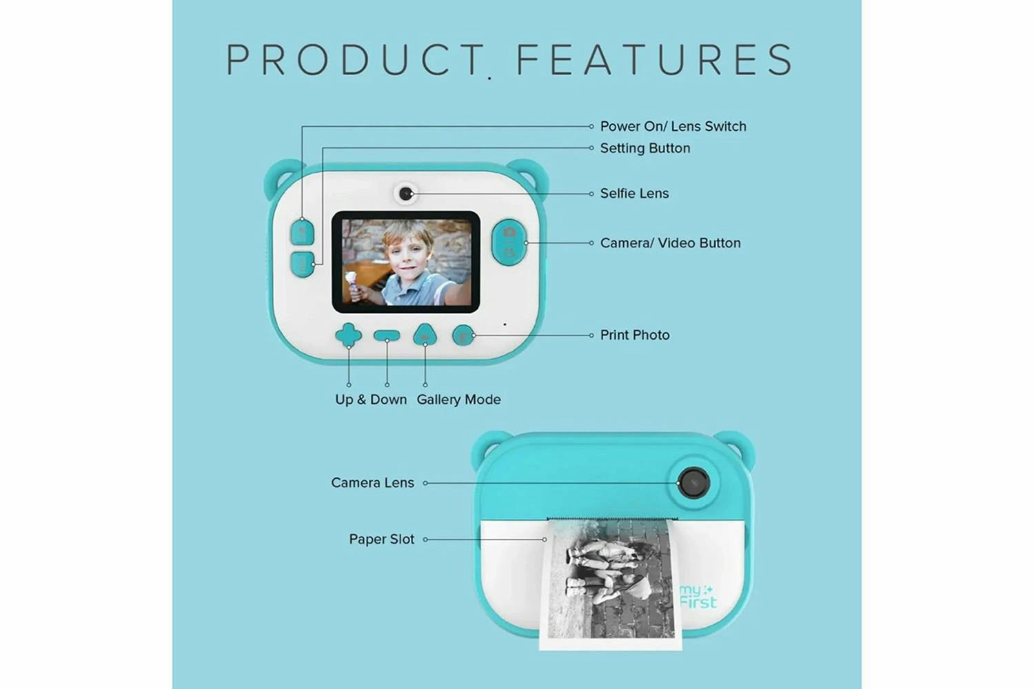 MyFirst Camera Insta 2 Instant Print Camera & Thermal Printer with Paper Refills | Blue-5
