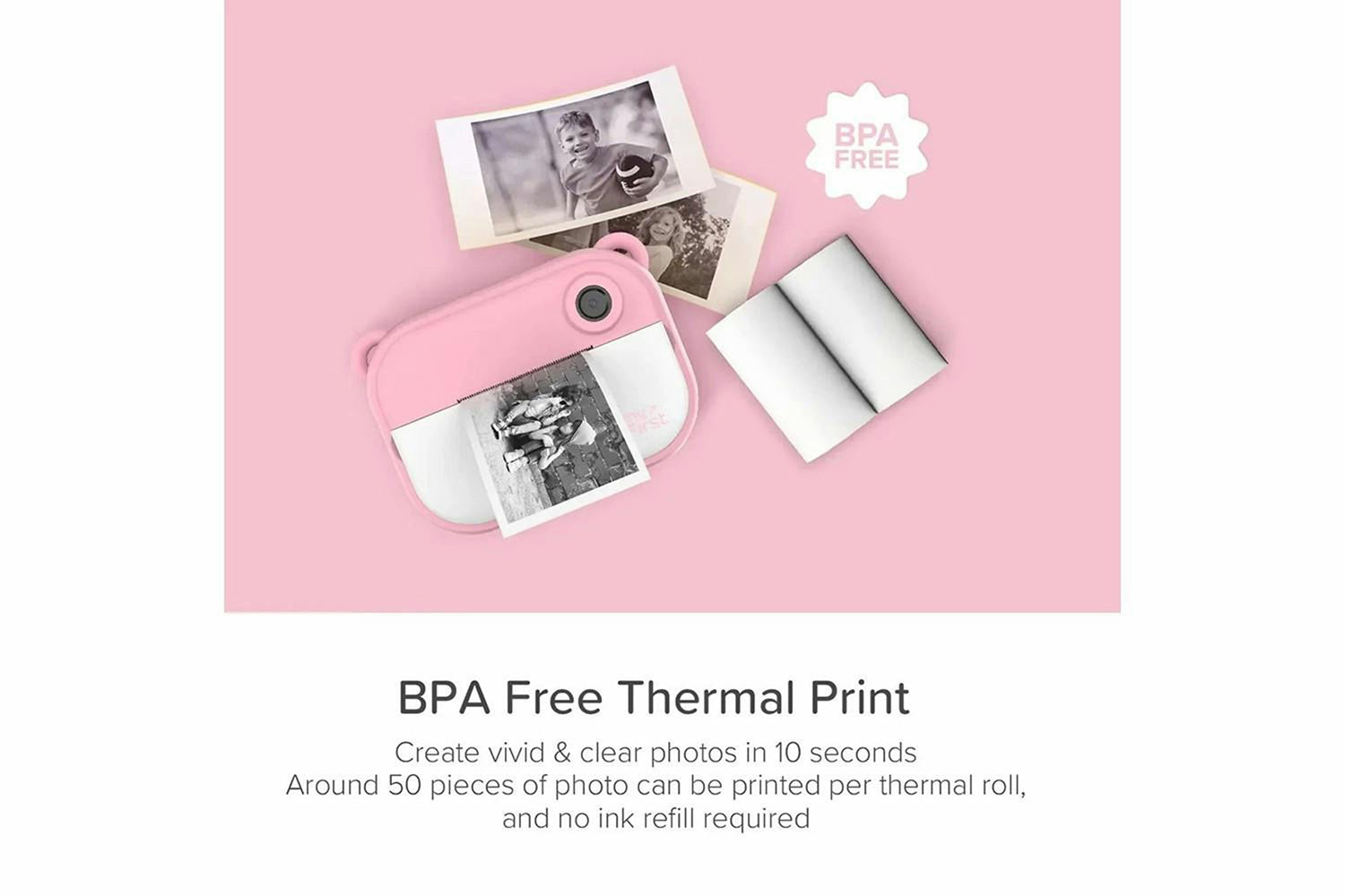 MyFirst Camera Insta 2 Instant Print Camera & Thermal Printer with Paper Refills | Pink-6