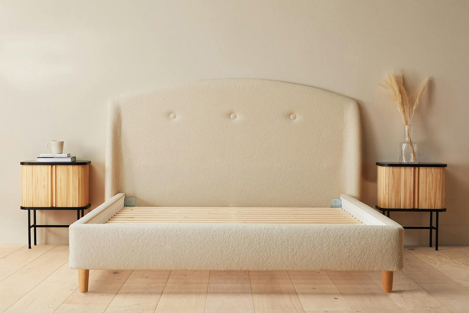 Silentnight | Evana Bed Frame with Beech Leg | Double | 4ft6 | Colour Options-2