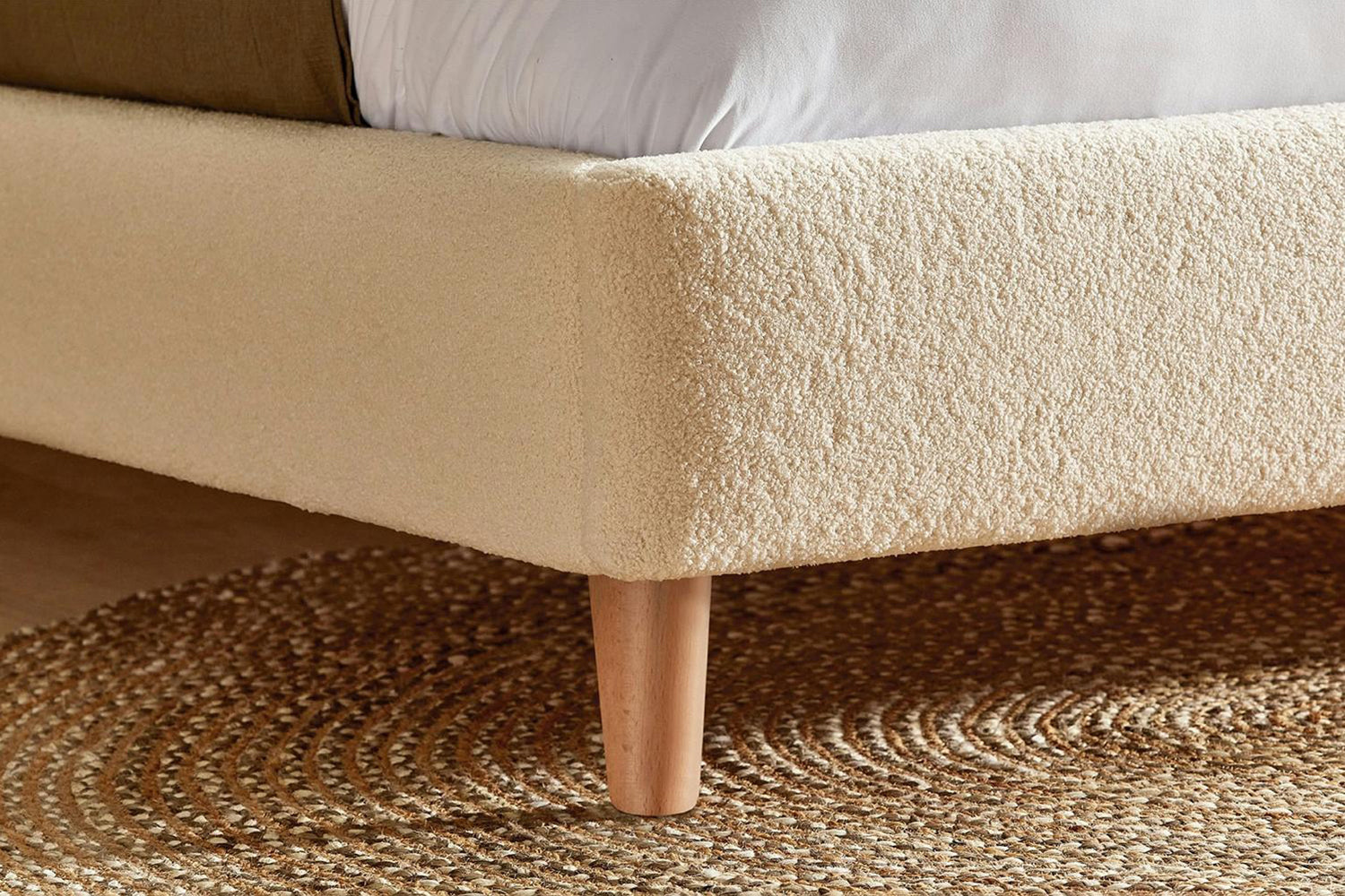 Silentnight | Evana Bed Frame with Beech Leg | Double | 4ft6 | Colour Options-6
