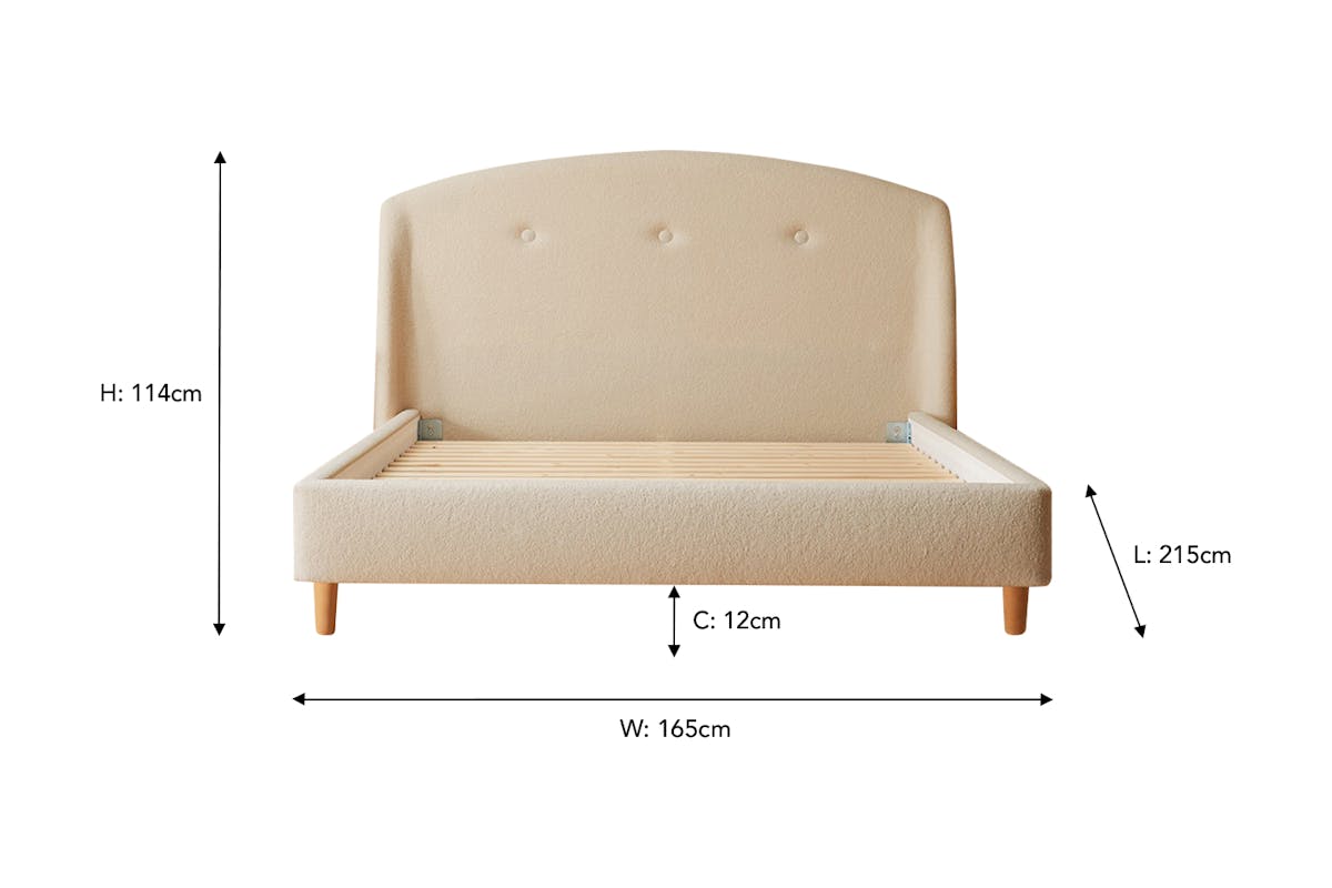 Silentnight | Evana Bed Frame with Beech Leg | King | 5ft | Colour Options-3