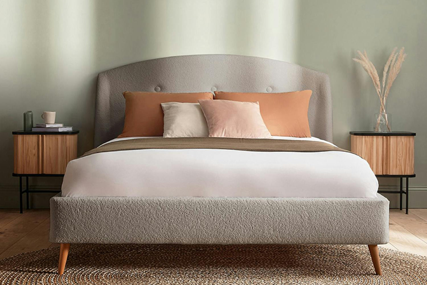 Silentnight | Evana Bed Frame with Slant Beech Leg | Super King | 6ft | Colour Options