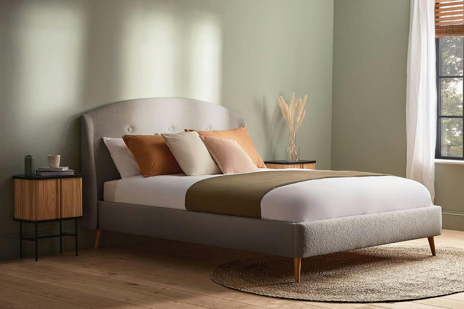 Silentnight | Evana Bed Frame with Slant Beech Leg | Super King | 6ft | Colour Options-4