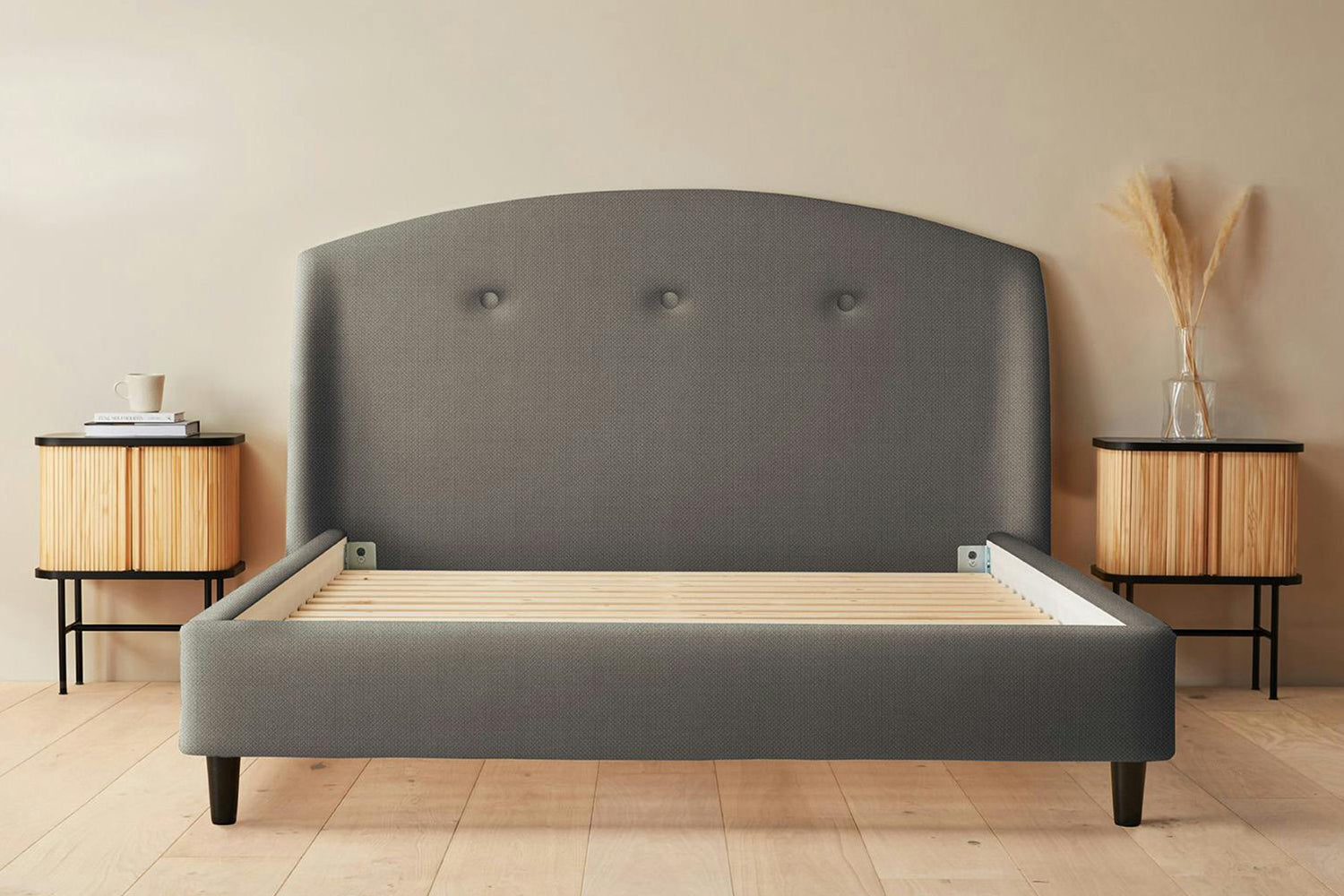 Silentnight | Evana Bed Frame with Black Leg | Super King | 6ft | Charcoal-2
