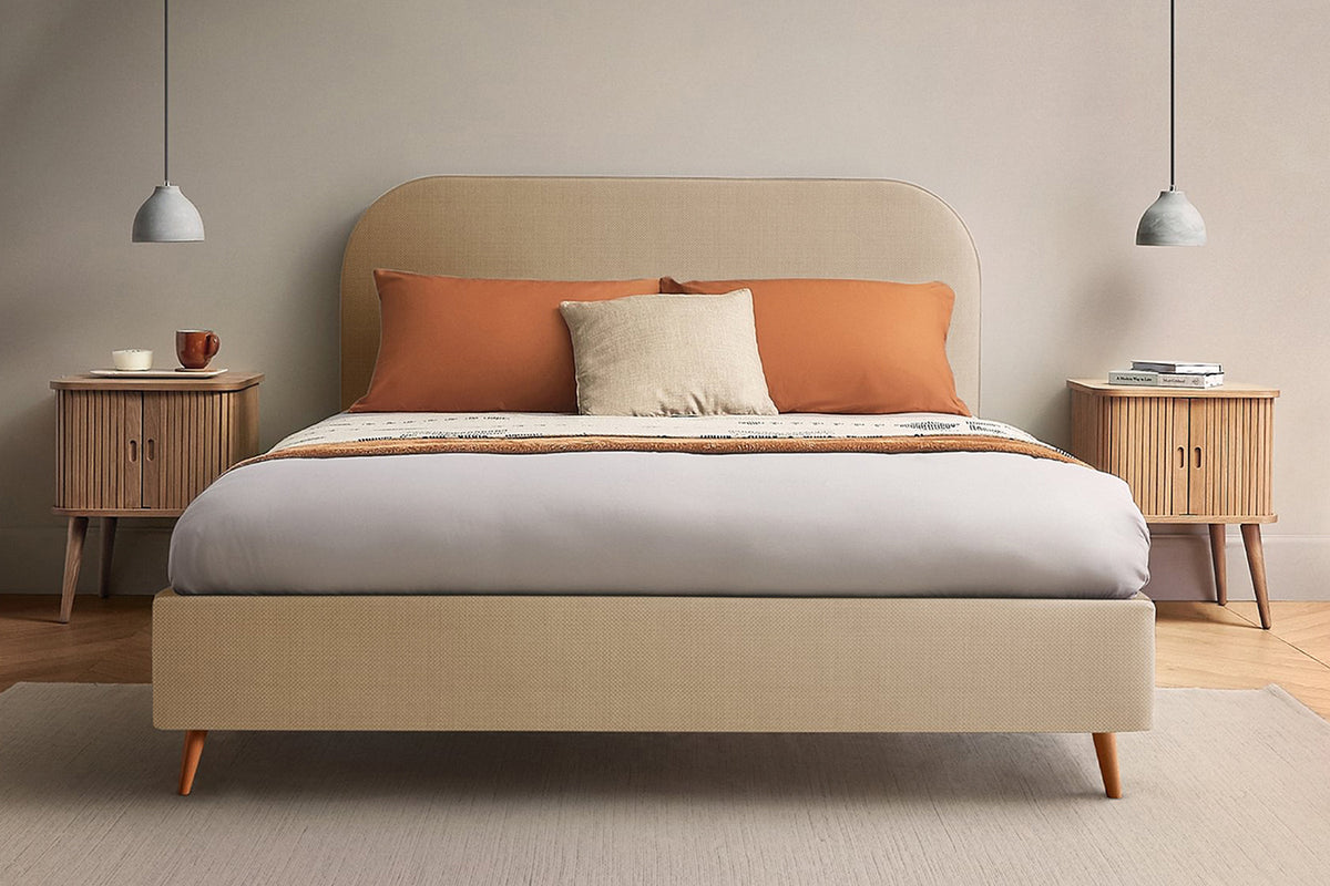 Silentnight | Fara Bed Frame with Slant Beech Leg | Double | 4ft6 | Colour Options-7