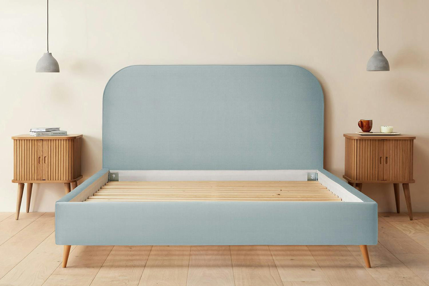 Silentnight | Fara Bed Frame with Slant Beech Leg | King | 5ft | Colour Options-2