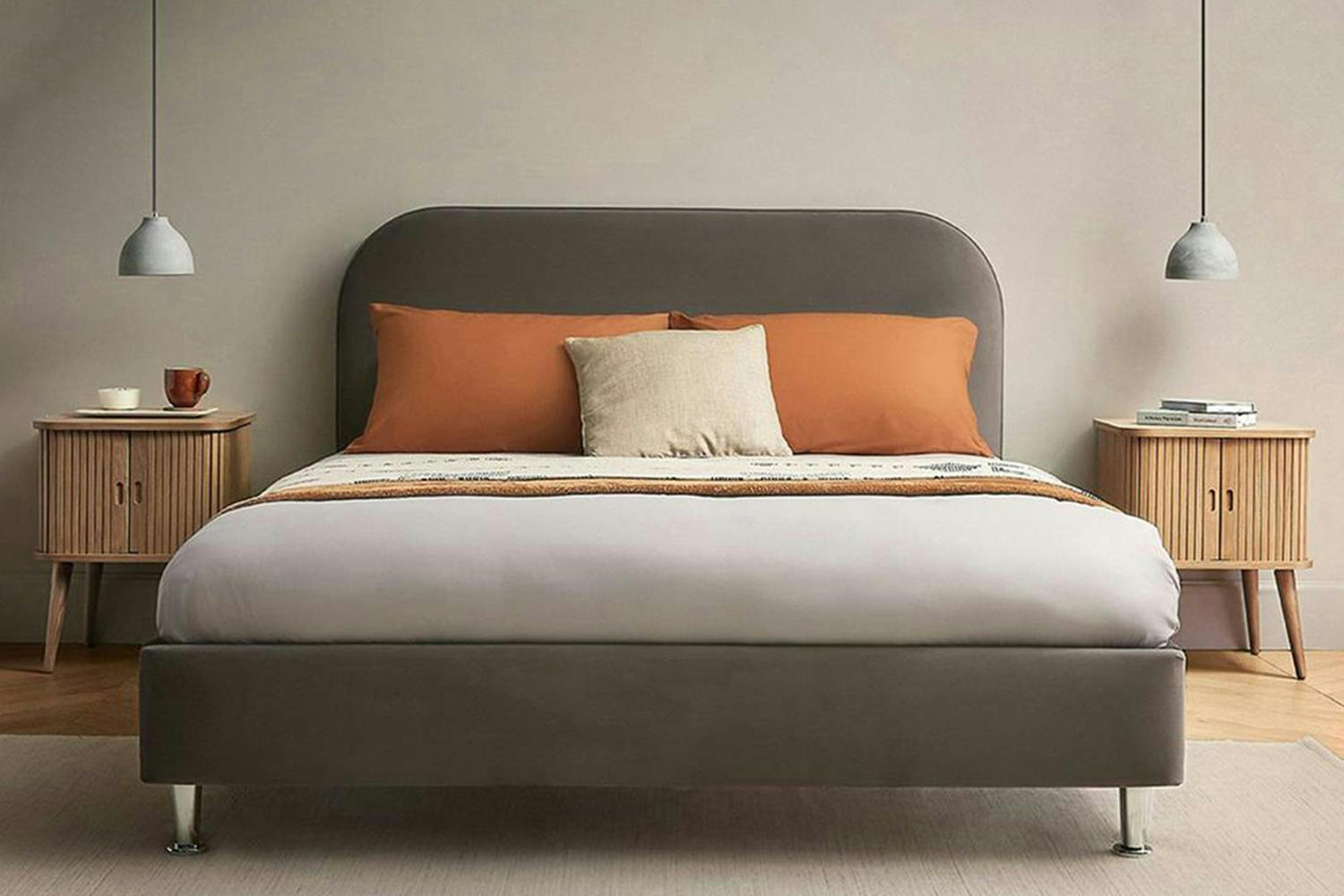 Silentnight | Fara Bed Frame with Chrome Leg | King | 5ft | Charcoal
