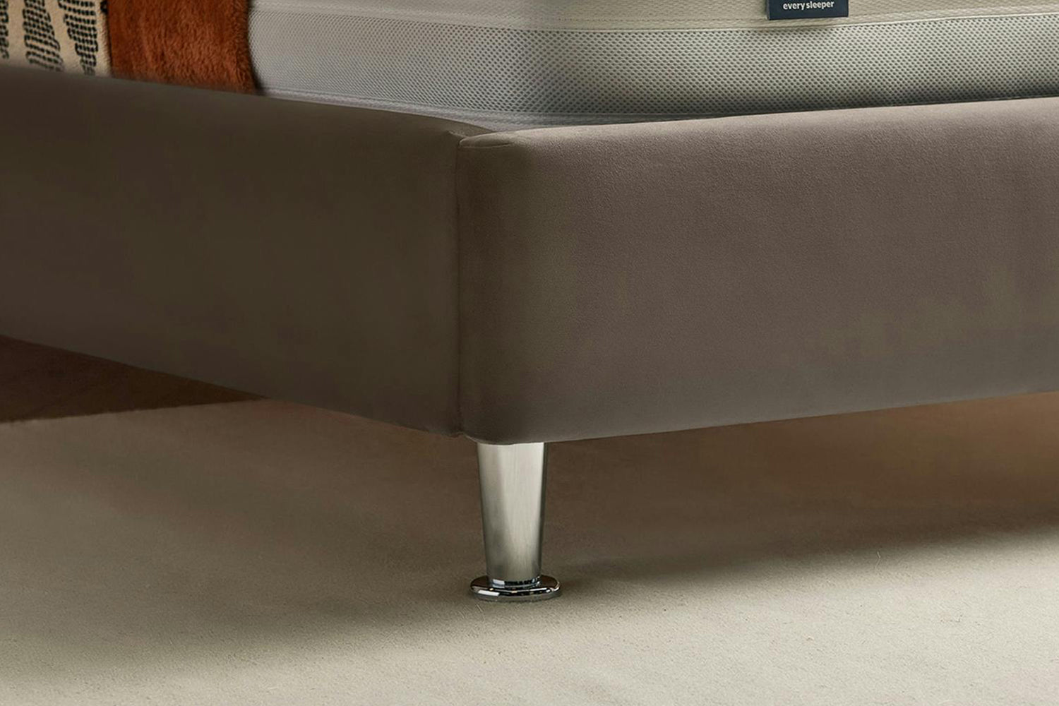 Silentnight | Fara Bed Frame with Chrome Leg | King | 5ft | Charcoal-6
