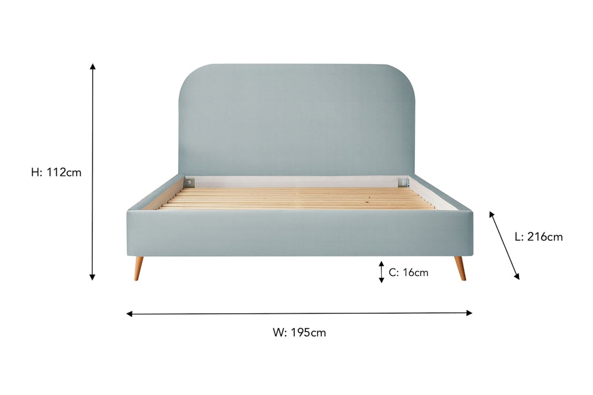 Silentnight | Fara Bed Frame with Slant Beech Leg | Super King | 6ft | Colour Options-3
