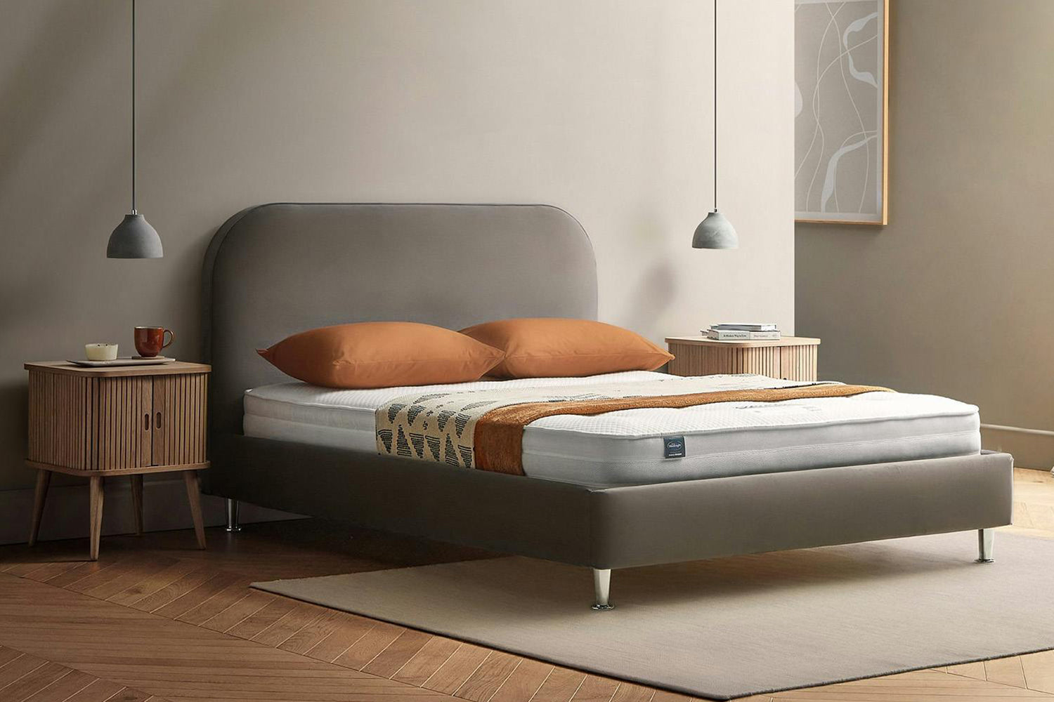 Silentnight | Fara Bed Frame with Chrome Leg | Super King | 6ft | Charcoal-4