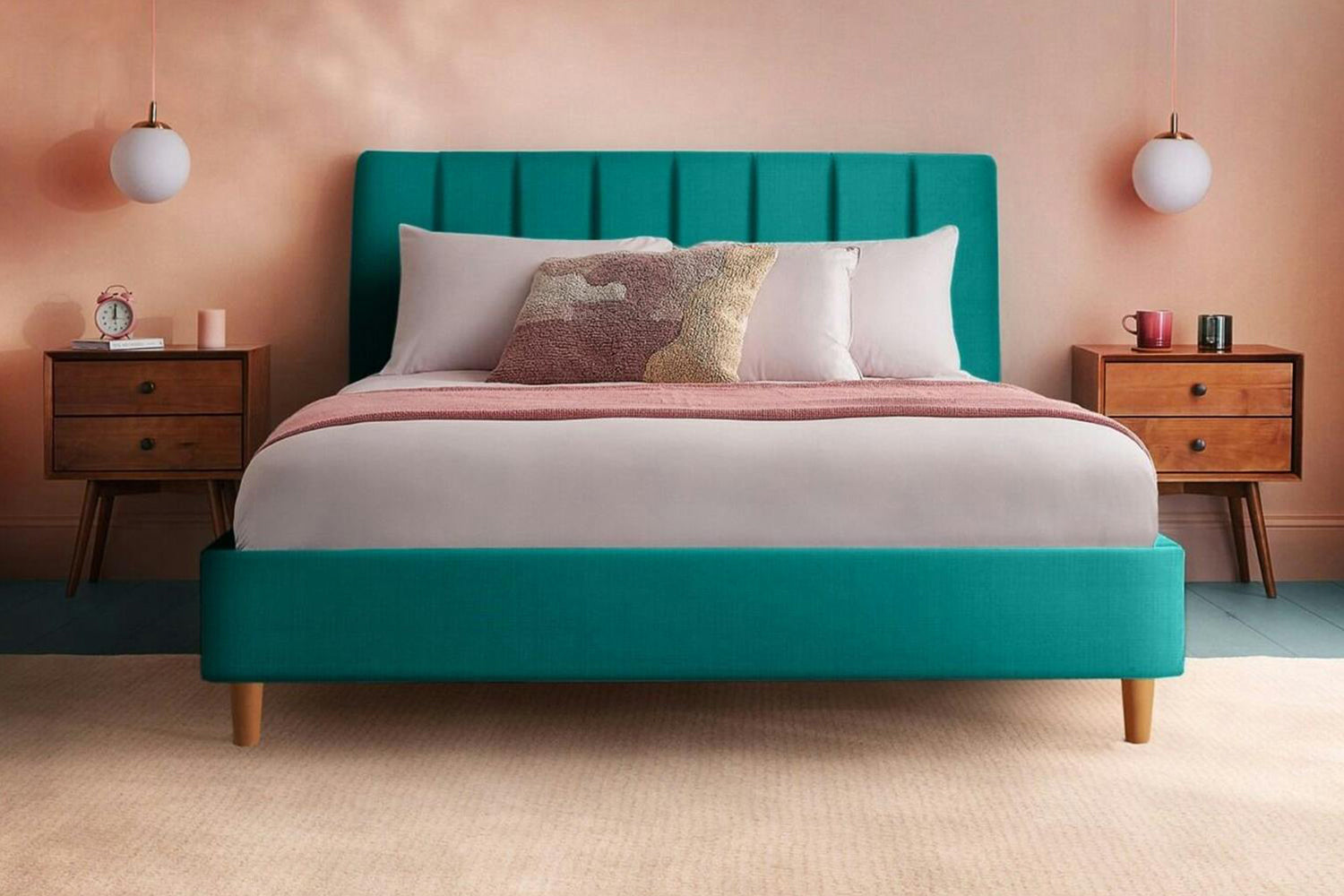 Silentnight | Octavia Bed Frame with Beech Leg | Double | 4ft6 | Colour Options