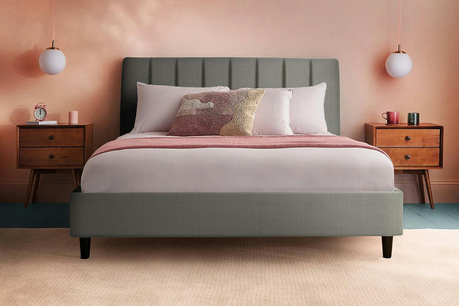 Silentnight | Octavia Bed Frame with Black Leg | Double | 4ft6 | Colour Options
