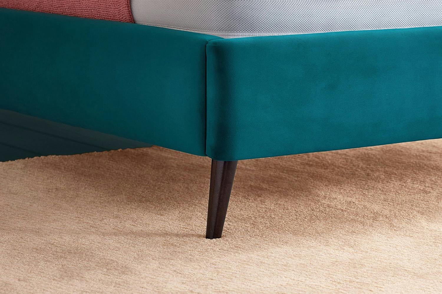 Silentnight | Octavia Bed Frame with Slant Dark Leg | King | 5ft | Peacock-6