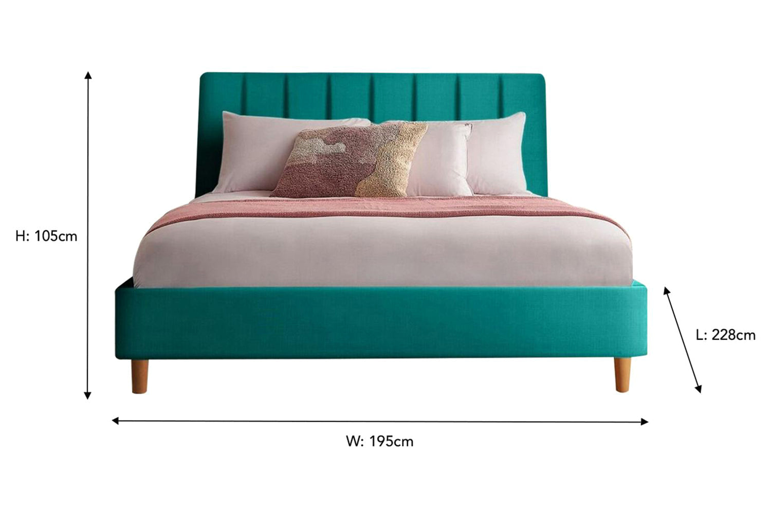 Silentnight | Octavia Bed Frame with Beech Leg | Super King | 6ft | Colour Options-2